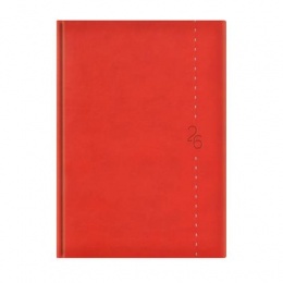 Naptár, tervező, A5, napi, TOPTIMER "Linea", piros